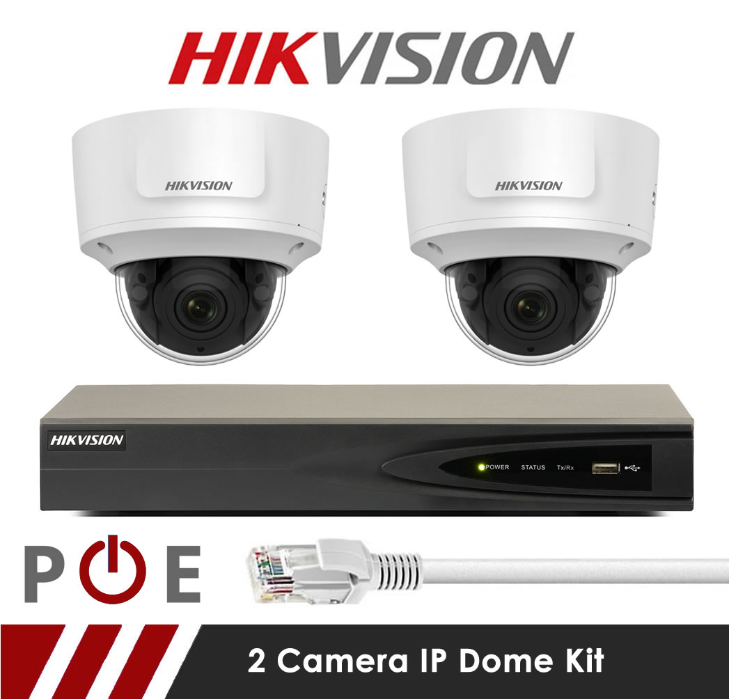 MIE CCTV 2 Camera Hikvision CCTV Kit With 5MP Anti Vandal Motorized