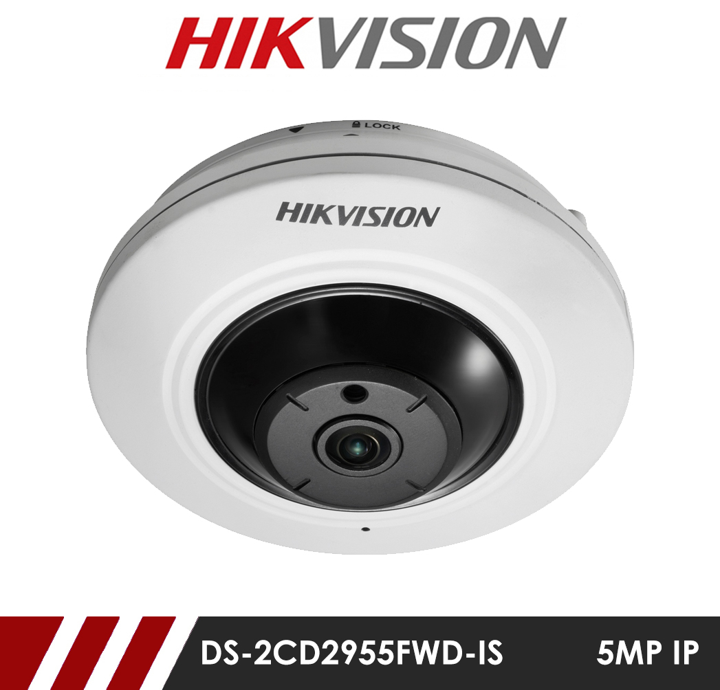 MIE CCTV Hikvision DS2CD2955FWDIS 5MP Mini 180° Fisheye CCTV Camera