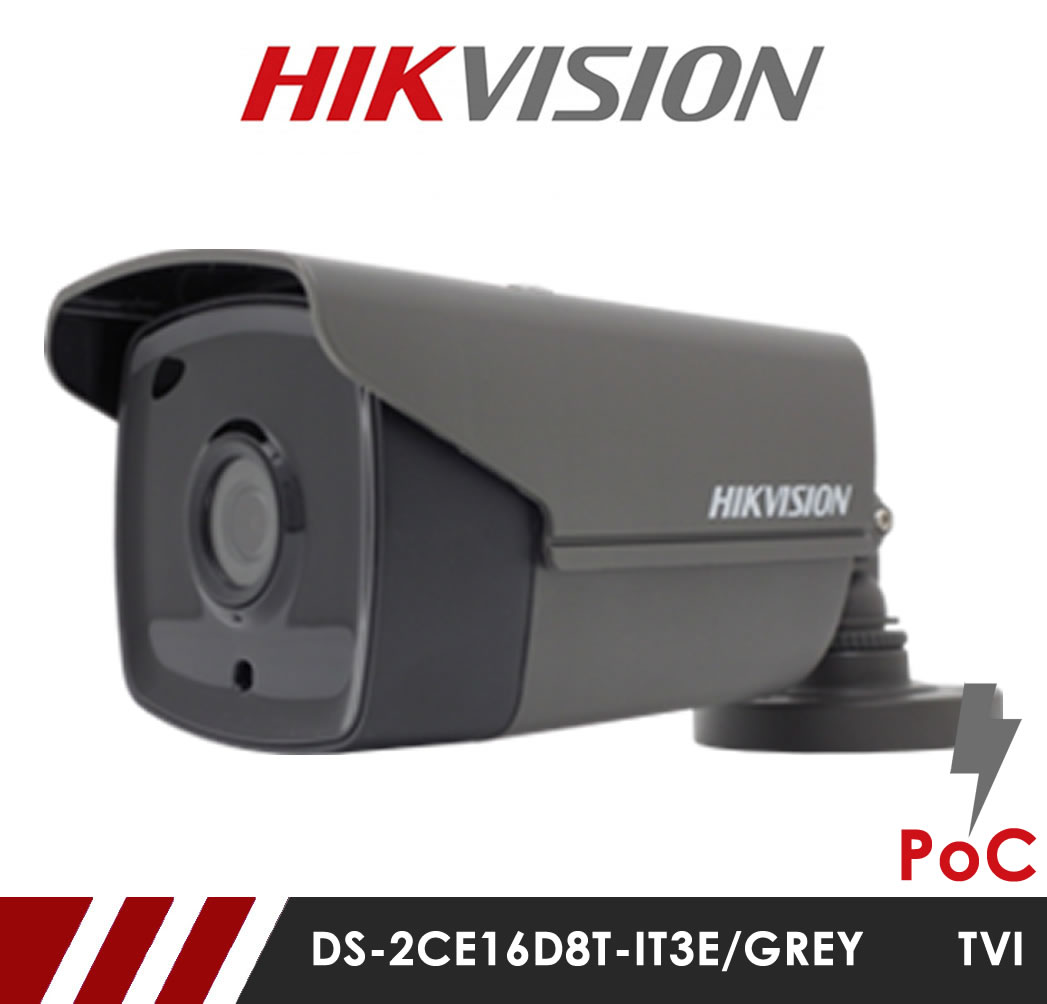 MIE CCTV Hikvision 2MP DS2CE16D8TIT3EGREY 3.6mm Fixed lens PoC HD