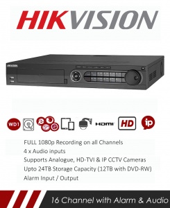 Hikvision DS-7316HQHI-K4 Turbo HD DVR CCTV Real Time 1080p Recorder with Network and Mobile phone remote viewing