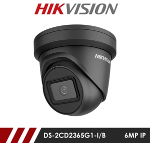Hikvision DS-2CD2365G1-I/B 2.8MM 6MP Network IP CCTV Dome Camera 30m IR 2.8mm Fixed Lens - Black