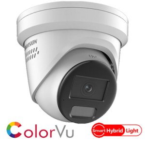 Hikvision AcuSense Smart Hybrid ColorVu DS-2CD2387G2H-LISU/SL 8MP Network IP CCTV Dome Camera 2.8mm Fixed Lens with audible warning and strobe light - in White