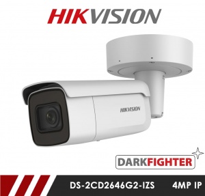 Hikvision AcuSense DS-2CD2646G2-IZS Darkfighter 4MP Network IP CCTV Bullet Camera 60m IR 2.8-12mm Motorized Lens