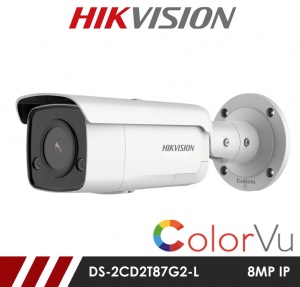 Hikvision ColorVu DS-2CD2T87G2-L 8MP Network IP CCTV Bullet 4mm Fixed Lens Visible Light