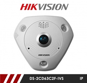 Hikvision DS-2CD63C2F-IVS 12MP 360° Fisheye CCTV Camera with 15m IR