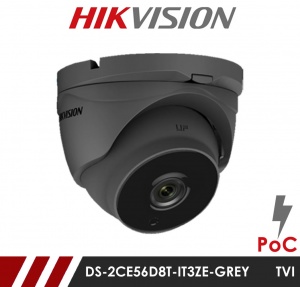Hikvision 2MP DS-2CE56D8T-IT3ZE POC 2.8-12mm Motorised Varifocal Lens HD-TVI CCTV Camera - Grey