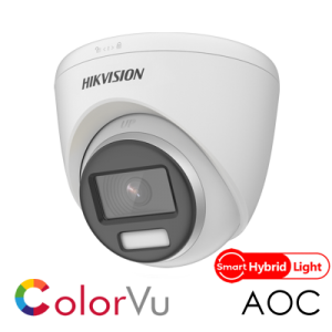 Hikvision 5MP 3K DS-2CE72KF0T-LFS 2.8mm ColorVu Smart Hybrid and Audio Turret Camera up to 20m White Light Distance