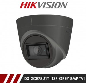 Hikvision 8MP DS-2CE78U1T-IT3F 2.8mm Fixed Lens HD-TVI CCTV Camera - Grey