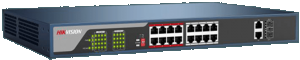 HIKVision 24-ports 100Mbps Smart Managed PoE Switch, 26 x network ports, 24 x PoE ports: 10/100Mbps RJ45 ports