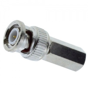 100 BNC Male 75Ω Twist On CCTV Connectors For RG59 Cable