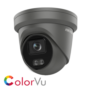 Hikvision ColorVu DS-2CD2347G2-LU 4MP Network IP CCTV Dome Camera 2.8mm Fixed Lens Visible Light in Grey