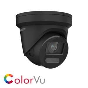 Hikvision AcuSense ColorVu DS-2CD2387G2-LSU/SL 8MP Network IP CCTV Dome Camera 2.8mm Fixed Lens with audible warning and strobe light - in Black
