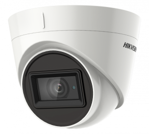 Hikvision 5MP Fixed Lens Dome DS-2CE78H0T-IT3FS 2.8MM AOC Audio over Coax HD-TVI CCTV Camera - White - Built in Mic