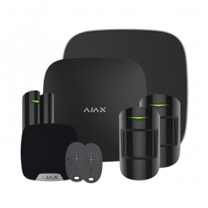 Ajax Wireless Alarm with Hub 2 House Kit 1 with Motion Protects - Black