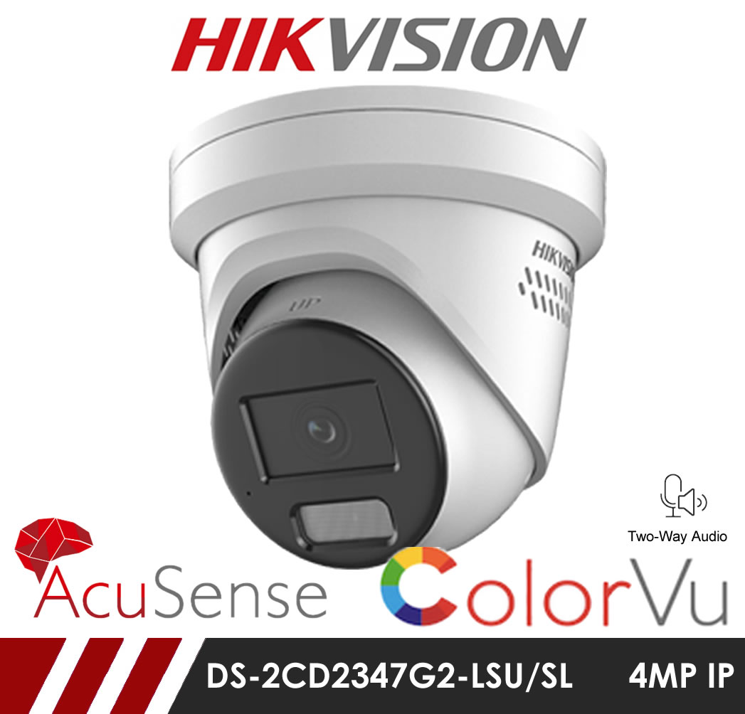 MIE CCTV Hikvision AcuSense ColorVu 2 Way Audio Warning Strobe Light