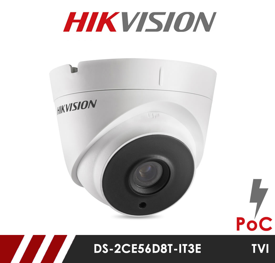 MIE CCTV Hikvision 2MP DS2CE56D8TIT3E Ultra Low Light POC 2.8mm
