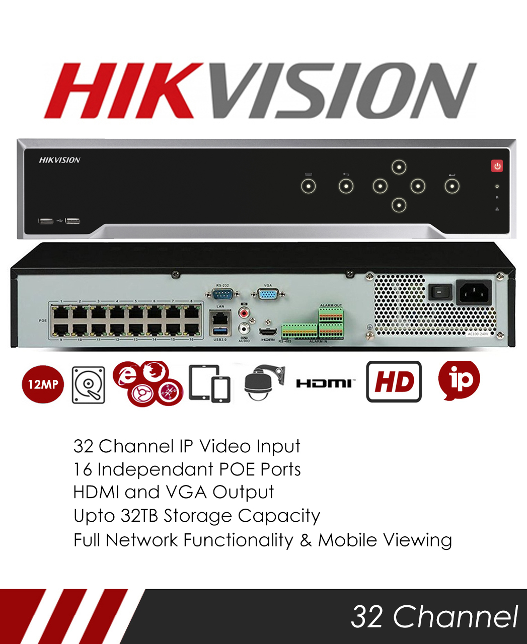 Hikvision sales 128ch nvr