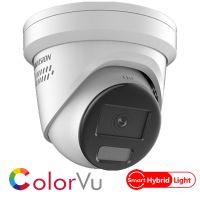 Hikvision AcuSense Smart Hybrid ColorVu DS-2CD2387G2H-LISU/SL 8MP Network IP CCTV Dome Camera 2.8mm Fixed Lens with audible warning and strobe light - in White