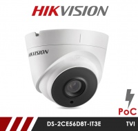Hikvision 2MP DS-2CE56D8T-IT3E Ultra Low Light POC 2.8mm Fixed Lens HD-TVI CCTV Camera - White