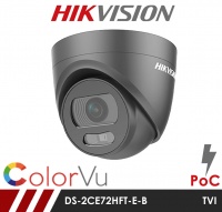 Hikvision 5MP DS-2CE72HFT-E 2.8mm POC ColorVue Turret Camera up to 20m White Light Distance In Black