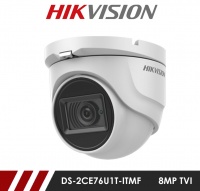 Hikvision 8MP DS-2CE76U1T-ITMF 2.8mm Fixed Lens HD-TVI CCTV Camera - White