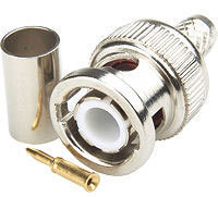 100 BNC Male Crimp Connectors