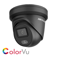 Hikvision ColorVu DS-2CD2347G2-LU 4MP Network IP CCTV Dome Camera 2.8mm Fixed Lens Visible Light in Black