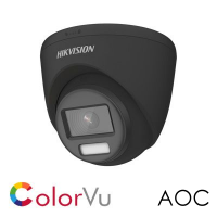 Hikvision 5MP 3K DS-2CE72KF0T-FS 2.8mm ColorVue and Audio Turret Camera up to 20m White Light Distance - In Black