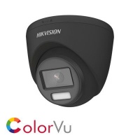 Hikvision 5MP 3K DS-2CE72KF3T-E 2.8mm POC ColorVue Turret Camera up to 20m White Light Distance - In Black